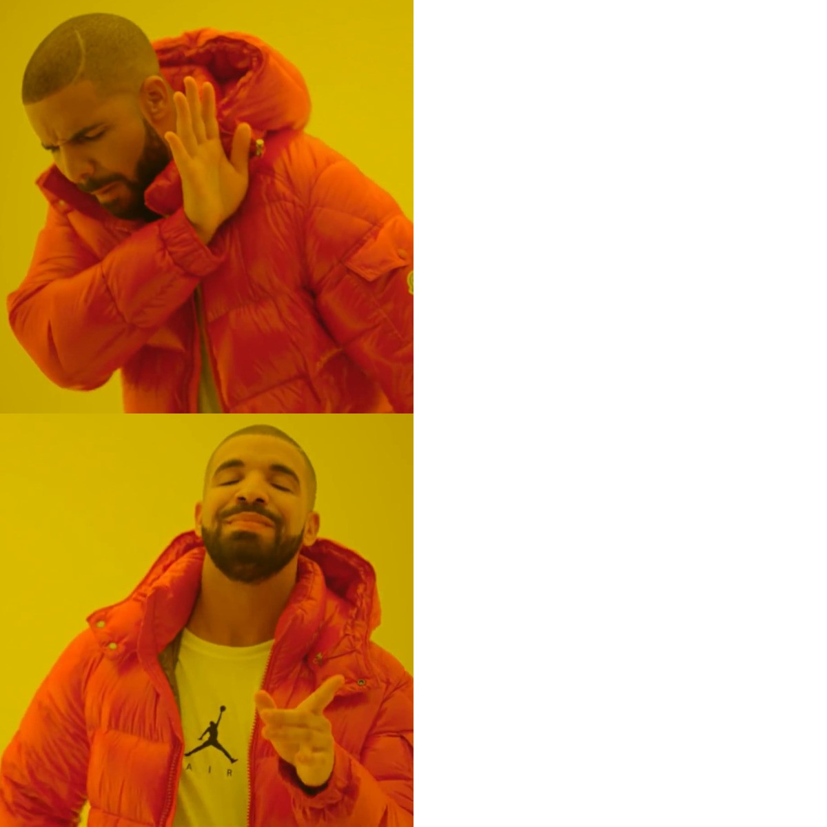 Drake Hotline Bling meme about Earthling Co