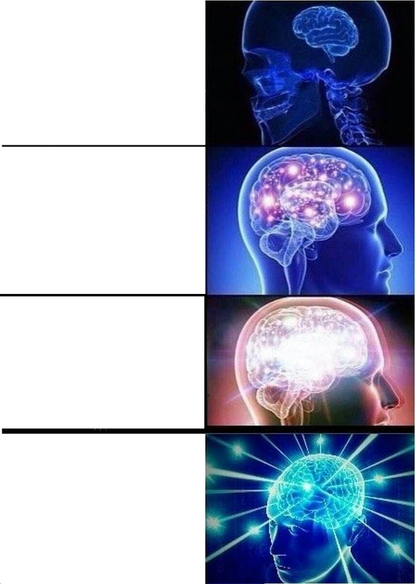 Expanding Brain meme about Earthling Co