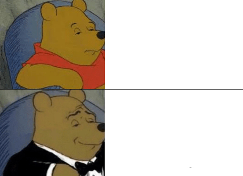 Tuxedo Winnie The Pooh meme about Earthling Co