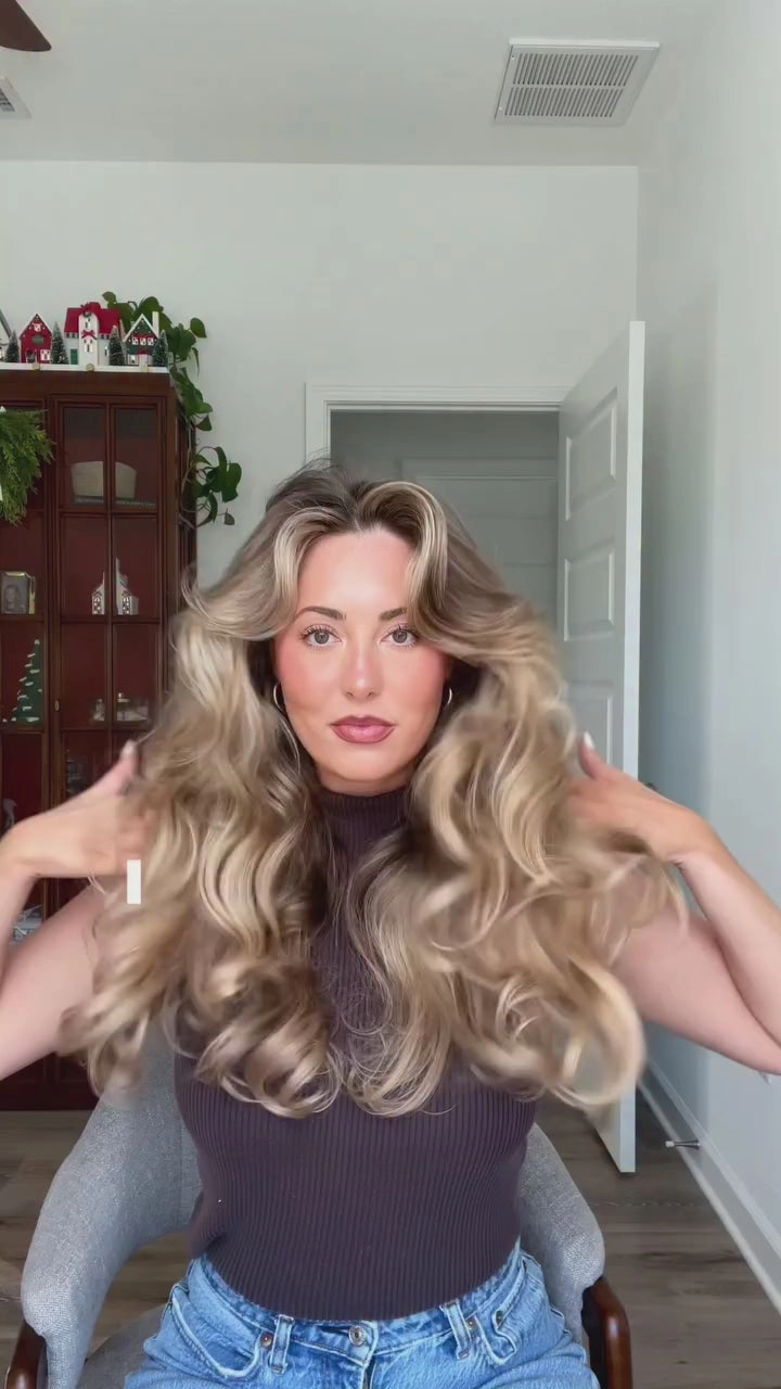 Long wavy hair after washing